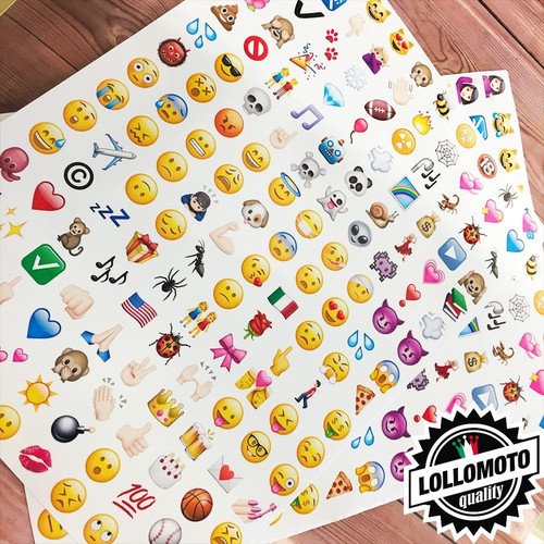 Kit 160 adesivi emoticon - da,