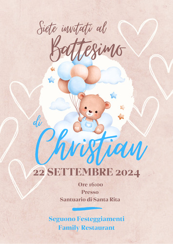 Invito digitale battesimo - invito,