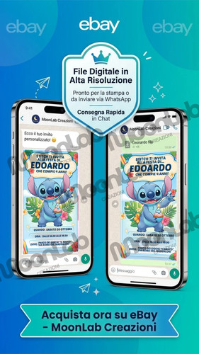 Invito digitale stitch - invito,