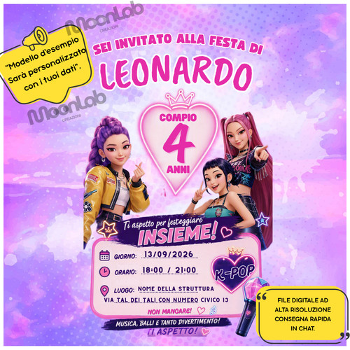 Invito digitale pop - digitale, k-pop