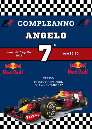 Invito compleanno digitale f1 - invito,